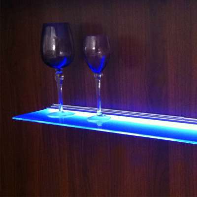 New shape SMD 3528 led glass shelf light aluminum 12V led cabinet light for kitchen room