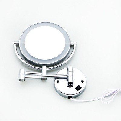 wall mounted 8inch double size led make up mirror