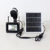 10W Waterproof IP65 portable rechargeable pir motion sensor solar garden light