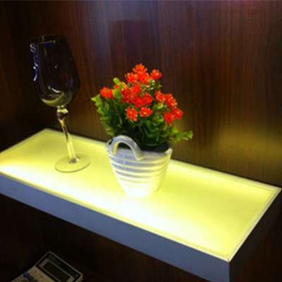 Low power modern led cabinet glass shelf light with aluminum and glass