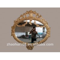 Antique Gold Framed Wall Mirror,Modern decorate bathroom glass wall mirror