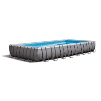 INTEX 26356 Rectangular large Ultra Metal steel Frame above ground swimming pool Set